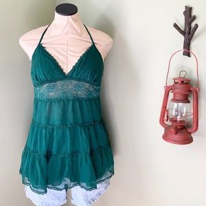 BNWT Bebe Evergreen Halter Top